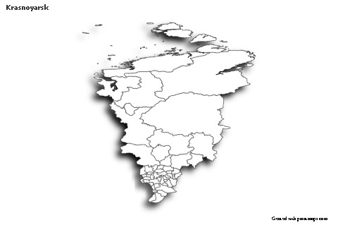Sample Maps for Krasnoyarsk (black-white,shadowy)