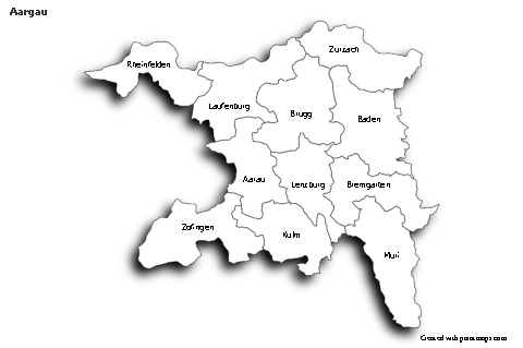 Sample Maps for Aargau (black-white,shadowy)