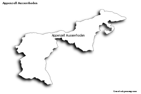 Sample Maps for Appenzell Ausserrhoden (black-white,shadowy)