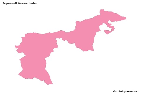 Sample Maps for Appenzell Ausserrhoden (pink,outline)