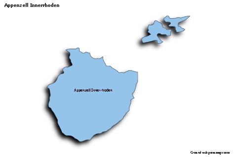 Contoh Peta untuk Appenzell Innerrhoden (berwarna,bayangan)