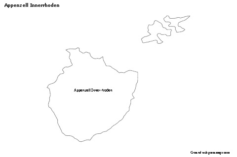 Contoh Peta untuk Appenzell Innerrhoden (hitam-putih)
