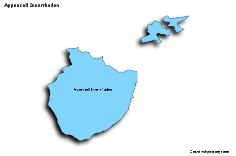Contoh Peta untuk Appenzell Innerrhoden (biru,bayangan)