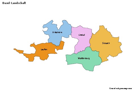 Contoh Peta untuk Basel-Landschaft (berwarna)