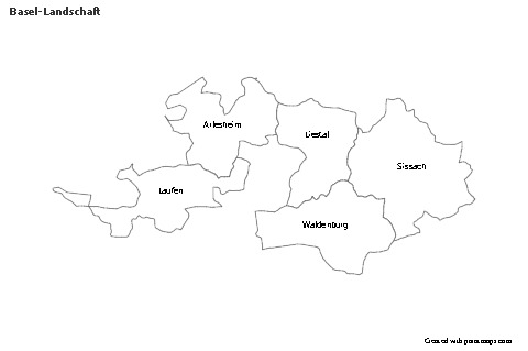 Contoh Peta untuk Basel-Landschaft (hitam-putih)