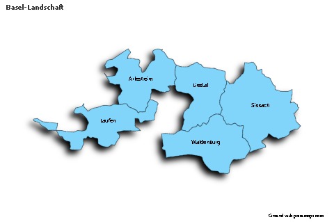 Contoh Peta untuk Basel-Landschaft (biru,bayangan)