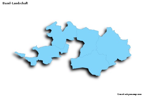 Contoh Peta untuk Basel-Landschaft (biru,garis luar,bayangan)