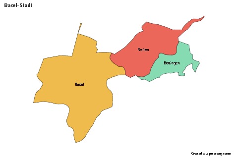 Mapas de muestra para Basel-Stadt (coloreado)