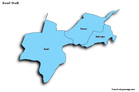 Mapas de muestra para Basel-Stadt (azul,sombrío)