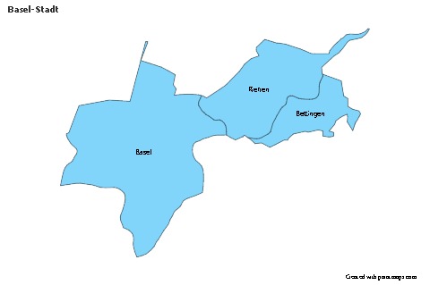 Mapas de muestra para Basel-Stadt (azul)