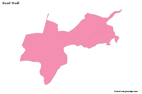Mapas de muestra para Basel-Stadt (rosa,contorno)