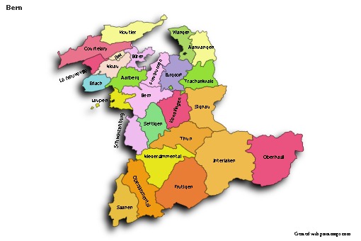 Sample Maps for Bern (colored,shadowy)