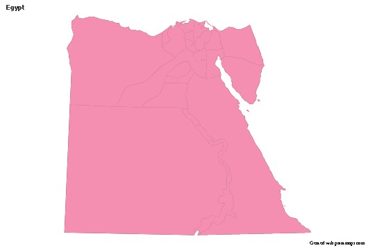 Mapas de muestra para Egipto (rosa,contorno)