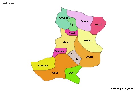Sample Maps for Sakarya (colored)