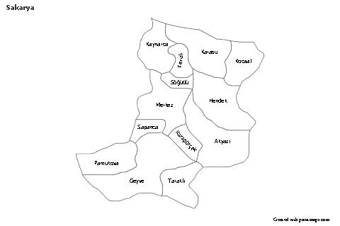 Sample Maps for Sakarya (black-white)