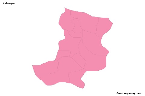 Sample Maps for Sakarya (pink,outline)