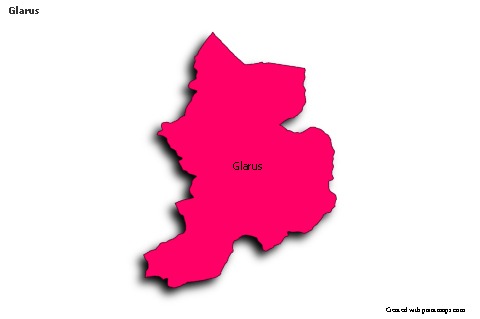 Contoh Peta untuk Glarus (berwarna,bayangan)