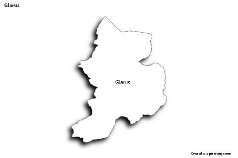 Contoh Peta untuk Glarus (hitam-putih,bayangan)