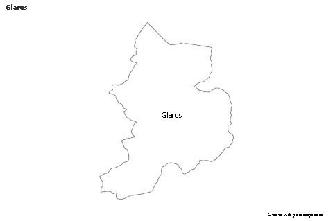 Contoh Peta untuk Glarus (hitam-putih)