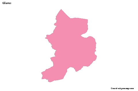 Contoh Peta untuk Glarus (merah jambu,garis besar)