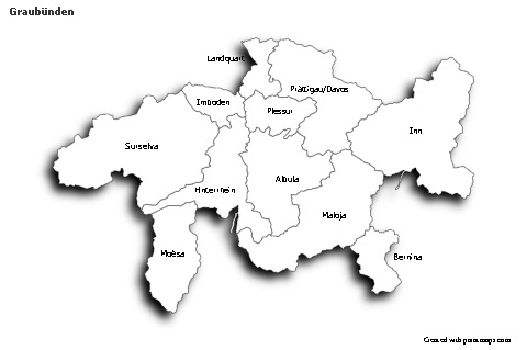 Sample Maps for Graubünden (black-white,shadowy)