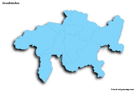 Sample Maps for Graubünden (blue,outline,shadowy)