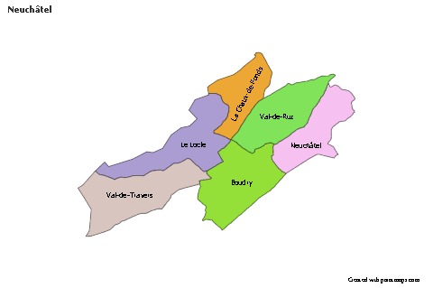Sample Maps for Neuchâtel (colored)