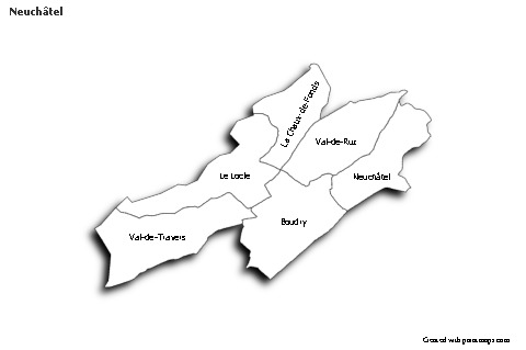 Sample Maps for Neuchâtel (black-white,shadowy)