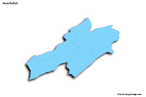 Sample Maps for Neuchâtel (blue,outline,shadowy)