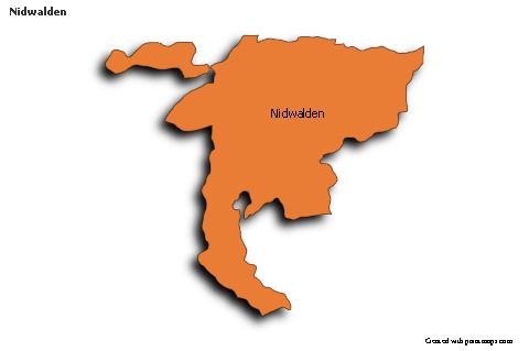 Contoh Peta untuk Nidwalden (berwarna,bayangan)