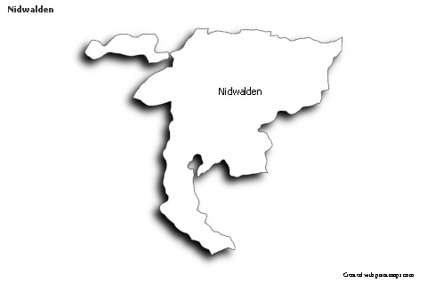 Contoh Peta untuk Nidwalden (hitam-putih,bayangan)
