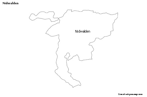 Contoh Peta untuk Nidwalden (hitam-putih)