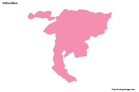 Contoh Peta untuk Nidwalden (merah jambu,garis besar)