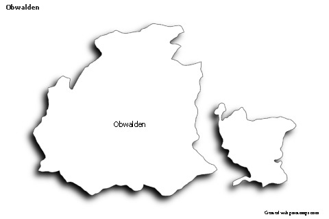 Sample Maps for Obwalden (black-white,shadowy)