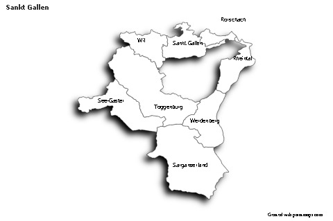 Sample Maps for Sankt Gallen (black-white,shadowy)