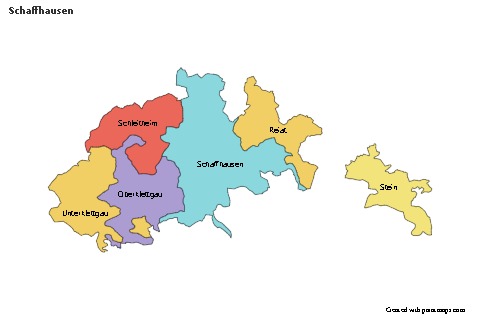 Contoh Peta untuk Schaffhausen (berwarna)