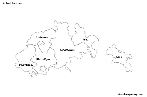 Contoh Peta untuk Schaffhausen (hitam-putih)