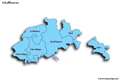 Contoh Peta untuk Schaffhausen (biru,bayangan)