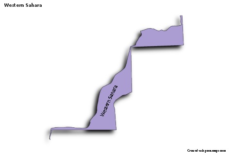 Sample Maps for Western Sahara (colored,shadowy)