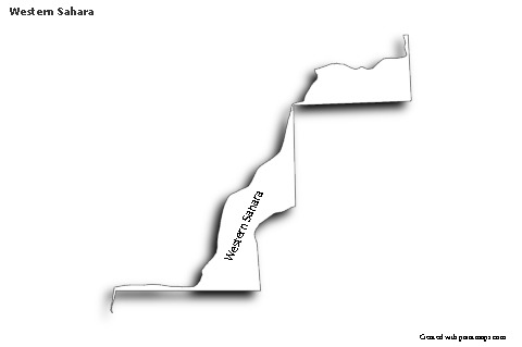 Sample Maps for Western Sahara (black-white,shadowy)