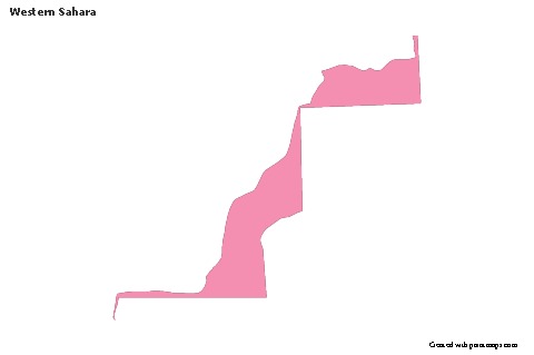 Sample Maps for Western Sahara (pink,outline)