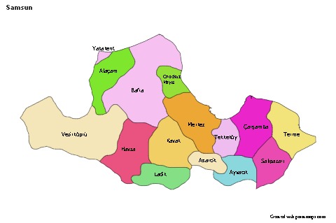 Sample Maps for Samsun (colored)