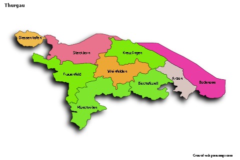 Sample Maps for Thurgau (colored,shadowy)