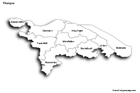 Sample Maps for Thurgau (black-white,shadowy)