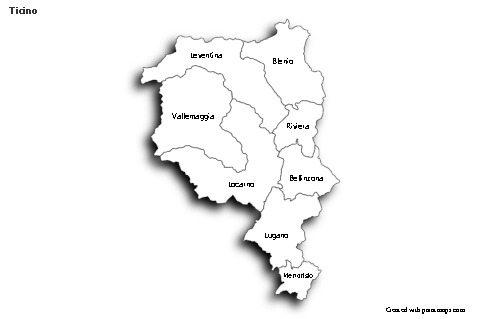 Sample Maps for Ticino (black-white,shadowy)