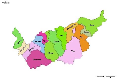Contoh Peta untuk Valais (berwarna)