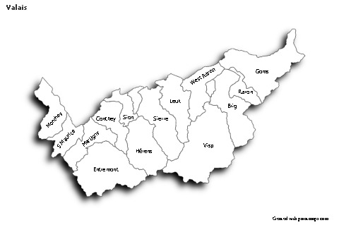 Contoh Peta untuk Valais (hitam-putih,bayangan)