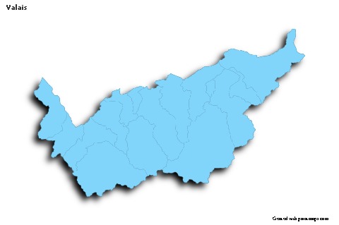 Contoh Peta untuk Valais (biru,garis luar,bayangan)
