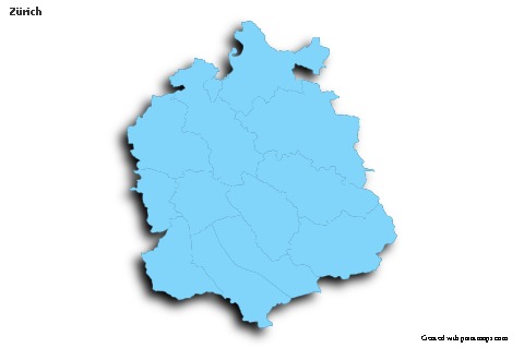Sample Maps for Zürich (blue,outline,shadowy)