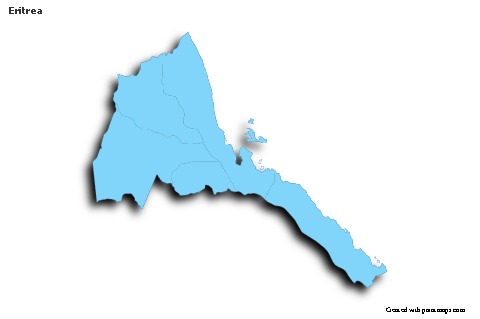 Sample Maps for Eritrea (blue,outline,shadowy)